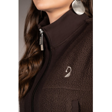 Colete Arezzo Teddy Lauria Garrelli Castanho escuro