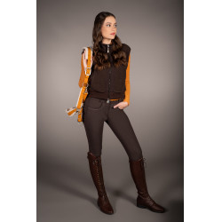 Colete Arezzo Teddy Lauria Garrelli Castanho escuro