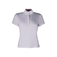 Polo de competição Hunter de mangas curtas HKM Branco