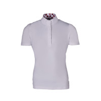 Pólo de competição Hunter Kids de mangas curtas HKM Branco Pólo de competição Hunter Kids de mangas curtas HKM Branco
