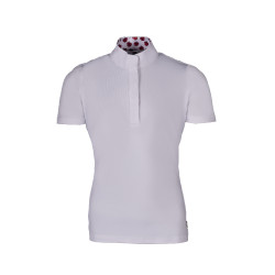 Pólo de competição Hunter Kids de mangas curtas HKM Branco