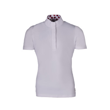 Pólo de competição Hunter Kids de mangas curtas HKM Branco