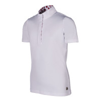 Pólo de competição Hunter Kids de mangas curtas HKM Branco Pólo de competição Hunter Kids de mangas curtas HKM Branco