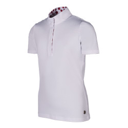 Pólo de competição Hunter Kids de mangas curtas HKM Branco