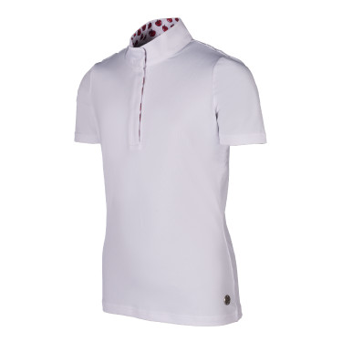 Pólo de competição Hunter Kids de mangas curtas HKM Branco