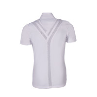 Pólo de competição Hunter Kids de mangas curtas HKM Branco Pólo de competição Hunter Kids de mangas curtas HKM Branco