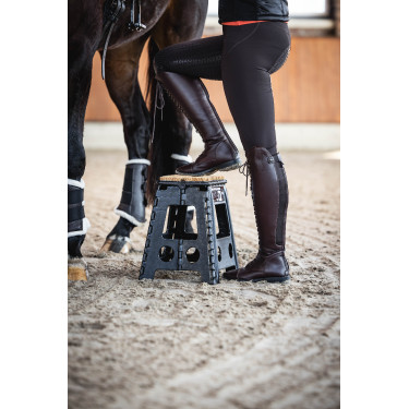 Banco dobrável com capacho HKM Preto