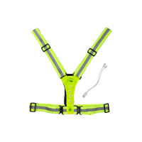 Colete luminoso com LED HKM Amarelo fluorescente