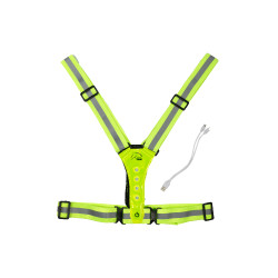 Colete luminoso com LED HKM Amarelo fluorescente