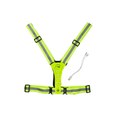 Colete luminoso com LED HKM Amarelo fluorescente