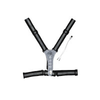 Colete luminoso com LED HKM Preto / prateado