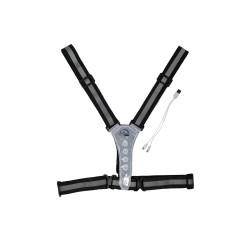 Colete luminoso com LED HKM Preto / prateado