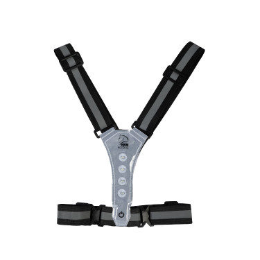 Colete luminoso com LED HKM Preto / prateado