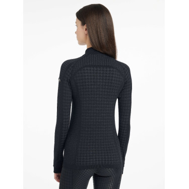 Camisola com gola de fecho LeMieux Aspen Padrão pied-de-poule Camisola com gola de fecho LeMieux Aspen Padrão pied-de-poule