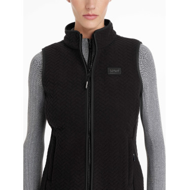 Colete sem mangas em lã polar com padrão espinha de peixe LeMieux Aspen Padrão em ziguezague Colete sem mangas em lã polar com padrão espinha de peixe LeMieux Aspen Padrão em ziguezague