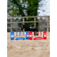 Conjunto de salto de obstáculos LeMieux Toy Pony Benetton / chili / branco Conjunto de salto de obstáculos LeMieux Toy Pony Benetton / chili / branco