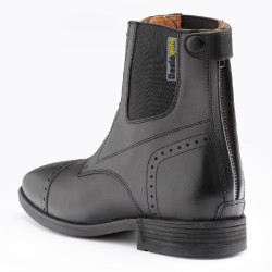 Botas Daslö Gold couro atacadores elásticos Preto