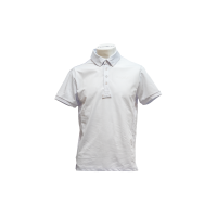 Polo de competição Flags & Cup de manga curta para homem San Remo Branco