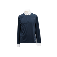 Pólo de concurso Flags & Cup de manga comprida para homem San Remo Marinho Azul-marinho Pólo de concurso Flags & Cup de manga comprida para homem San Remo Marinho Azul-marinho