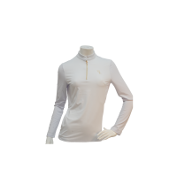 Pólo de concurso Flags & Cup Andria para mulher de mangas compridas Branco Pólo de concurso Flags & Cup Andria para mulher de mangas compridas Branco