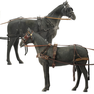 Arreios Daslö para carruagem de 4 rodas Preto