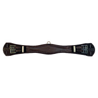 Cilha curta Tattini em couro Castanho