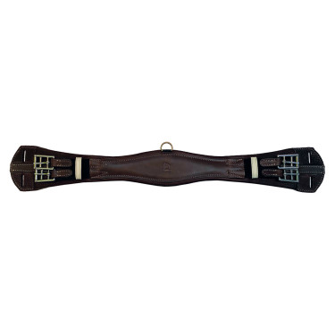 Cilha curta Tattini em couro Castanho