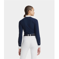 Camisa Horse Pilot de manga comprida feminina Aerolight Marinho Azul-marinho