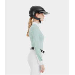 Camisa Horse Pilot de manga comprida feminina Aerolight Verde água Azul