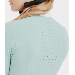Camisa Horse Pilot de manga comprida feminina Aerolight Verde água Azul