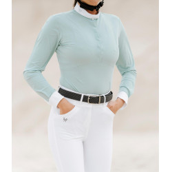 Camisa Horse Pilot de manga comprida feminina Aerolight Verde água Azul