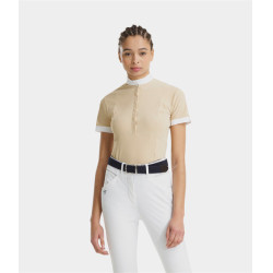 Camisa Horse Pilot de manga curta feminina Aerolight Areia Amarelo