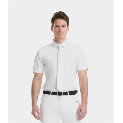 Camisa de concurso Horse Pilot de manga curta para homem Aerolight Branco Camisa de concurso Horse Pilot de manga curta para homem Aerolight Branco