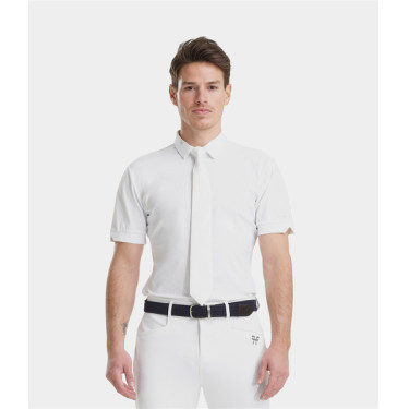 Camisa de concurso Horse Pilot de manga curta para homem Aerolight Branco Camisa de concurso Horse Pilot de manga curta para homem Aerolight Branco