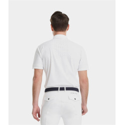 Camisa de concurso Horse Pilot de manga curta para homem Aerolight Branco Camisa de concurso Horse Pilot de manga curta para homem Aerolight Branco