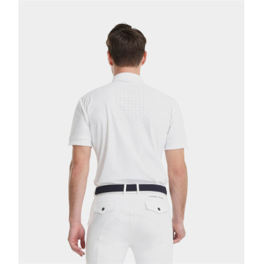 Camisa de concurso Horse Pilot de manga curta para homem Aerolight Branco Camisa de concurso Horse Pilot de manga curta para homem Aerolight Branco