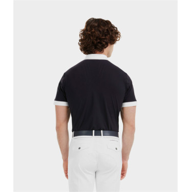 Camisa de concurso Horse Pilot de mangas curtas Aerolight homem Noite escura Preto