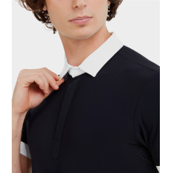 Camisa de concurso Horse Pilot de mangas curtas Aerolight homem Noite escura Preto