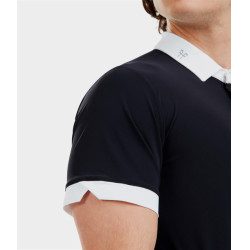 Camisa de concurso Horse Pilot de mangas curtas Aerolight homem Noite escura Preto