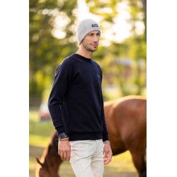 Gorro de equitação Horse Pilot em lã Cinza vento Cinzento