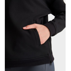 Sweatshirt de equitação com capuz Horse Pilot feminino Preto