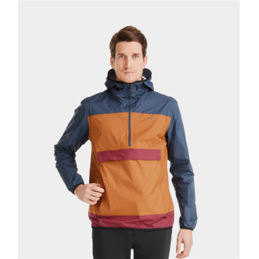 Casaco curto de chuva de equitação Raintech masculino da Horse Pilot Marrom dourado Castanho