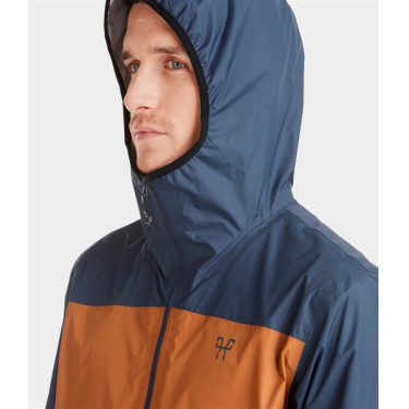 Casaco curto de chuva de equitação Raintech masculino da Horse Pilot Marrom dourado Castanho