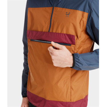 Casaco curto de chuva de equitação Raintech masculino da Horse Pilot Marrom dourado Castanho