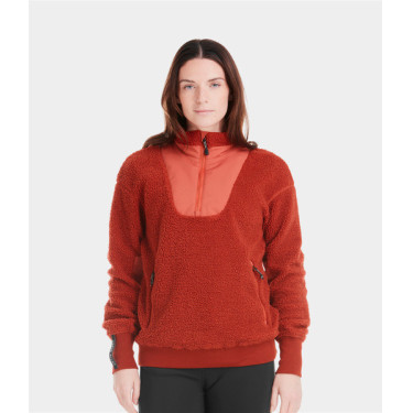 Casaco Sherpa Horse Pilot feminino Terracota Laranja