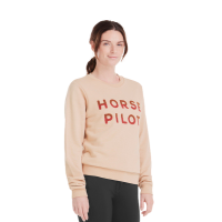 Sweatshirt de equitação Horse Pilot Team Shirt mulher Areia Amarelo Sweatshirt de equitação Horse Pilot Team Shirt mulher Areia Amarelo