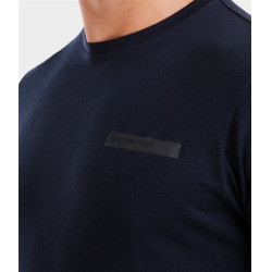 T-shirt de equitação Horse Pilot em lã merino para homem Noite escura Preto