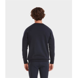 Sweatshirt de equitação Horse Pilot em lã merino masculino Noite escura Preto