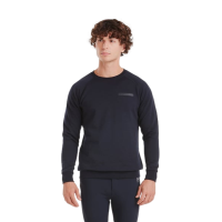 Sweatshirt de equitação Horse Pilot em lã merino masculino Noite escura Preto Sweatshirt de equitação Horse Pilot em lã merino masculino Noite escura Preto