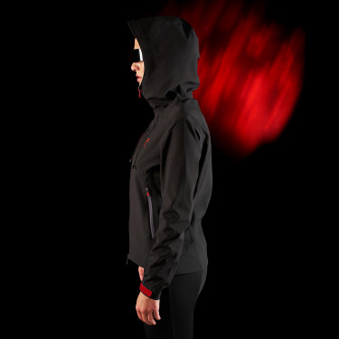 Casaco impermeável feminino Equestro Ridertechnology com zíper Preto Casaco impermeável feminino Equestro Ridertechnology com zíper Preto